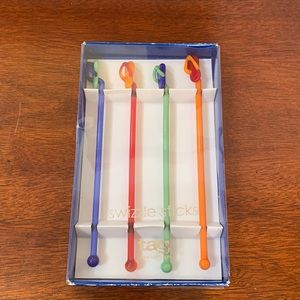 Flip flop beachy-themed Swizzle Sticks